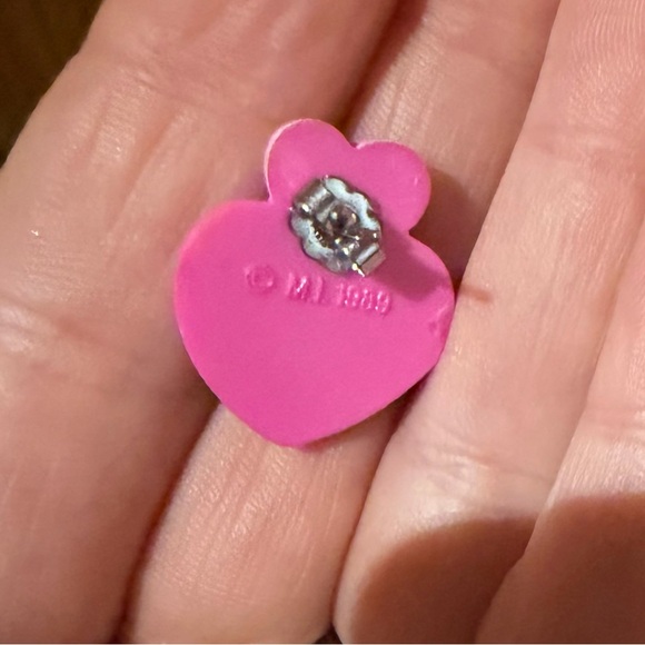 Vintage 1989 Barbie Heart Earrings - Picture 2 of 3